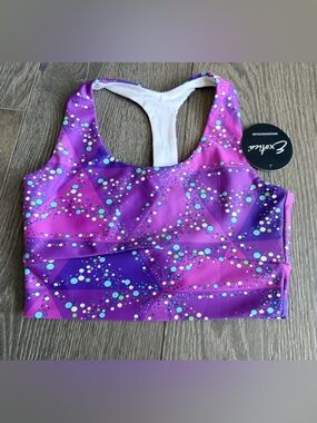 Exotica ExoticAthletica Trance Purple Performance T Back Comfort Crop Top